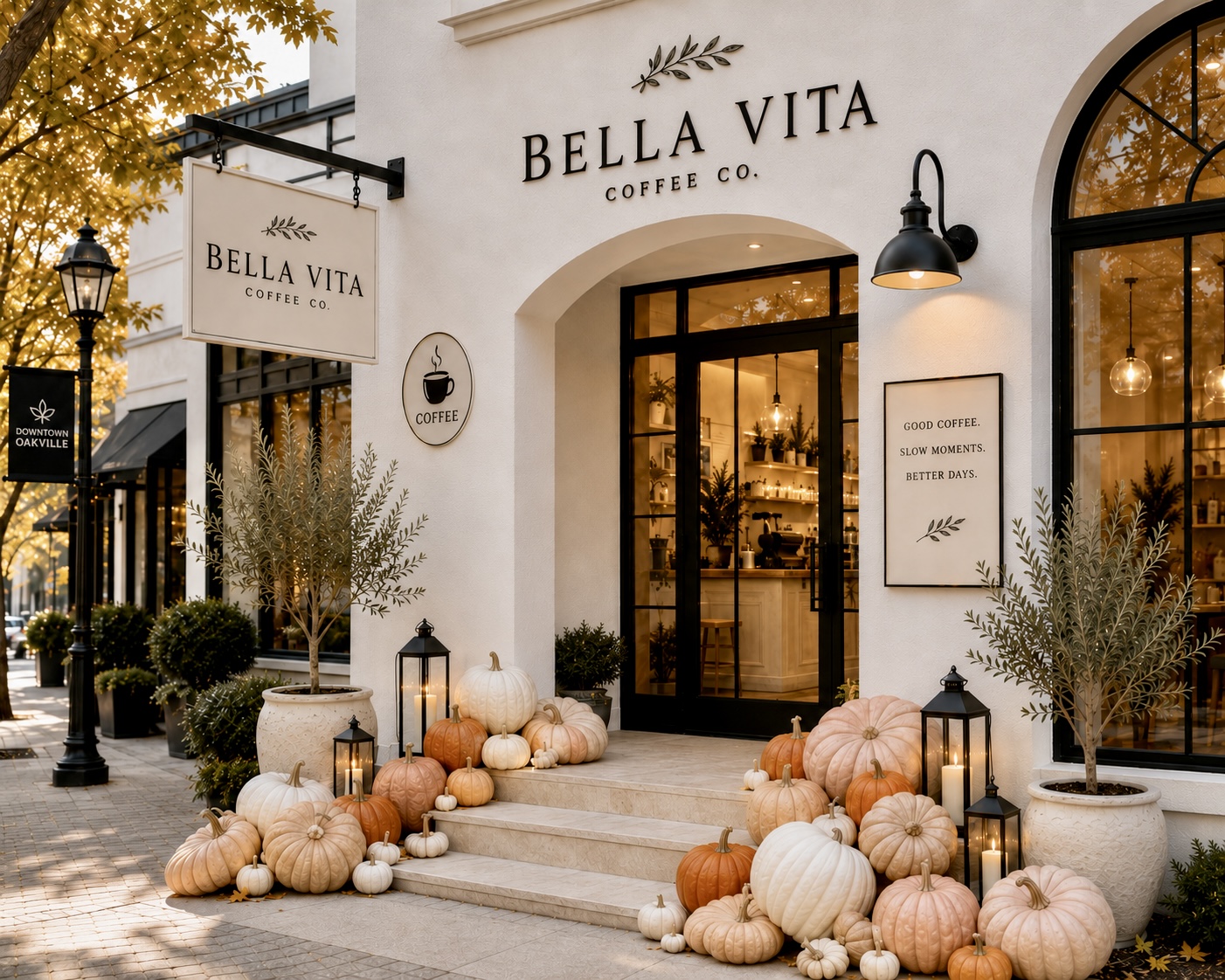 Commercial fall entrance display